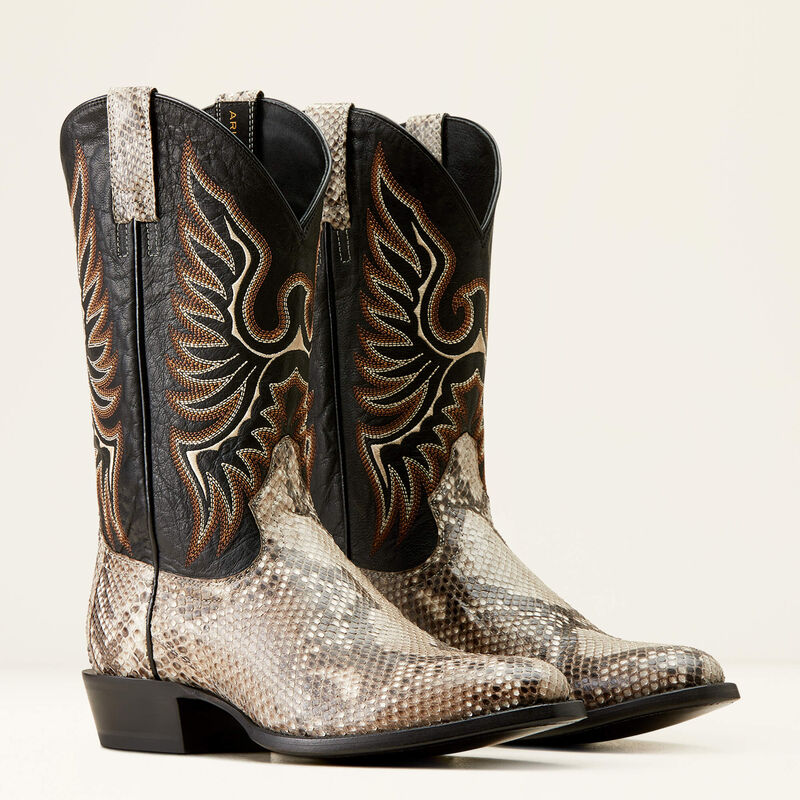 MENS ARIAT NATURAL PYTHON/LUXE BLACK SLICK 10047082 – Ervin's Work and ...